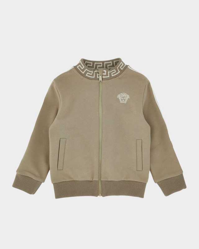 Boy's Greca Embroidery Fleece Sweatshirt, Size 18M-